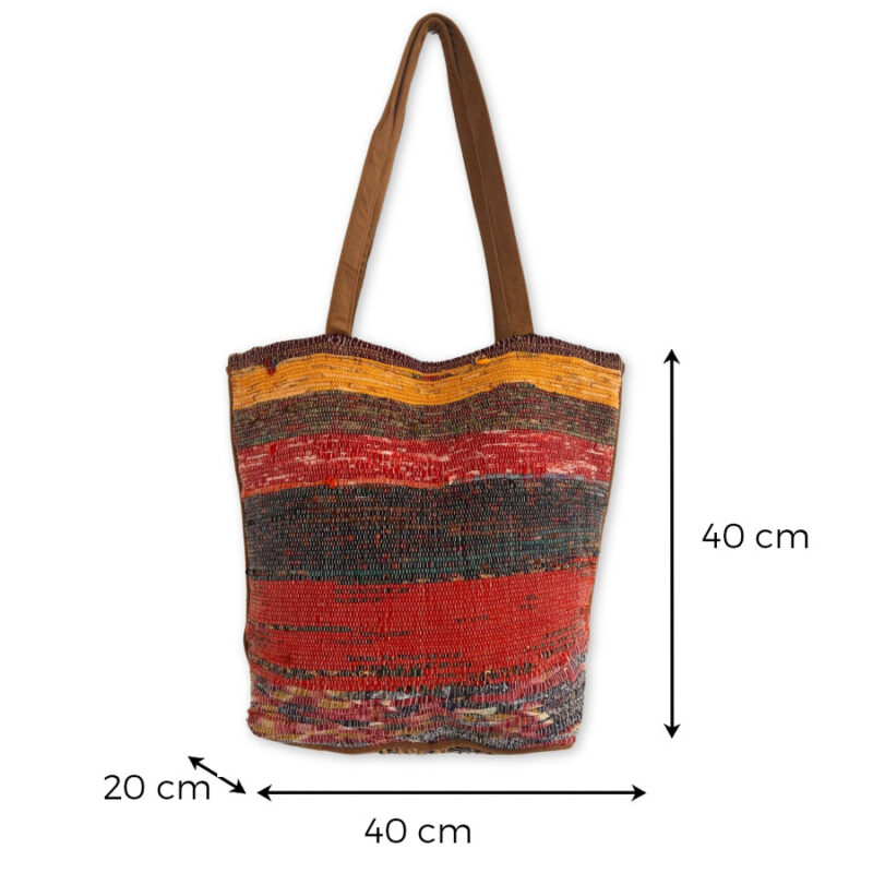 Duża torba z recyklingu - Paleta różu