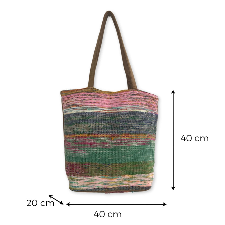 Duża torba z recyklingu - W tonacjach szarości