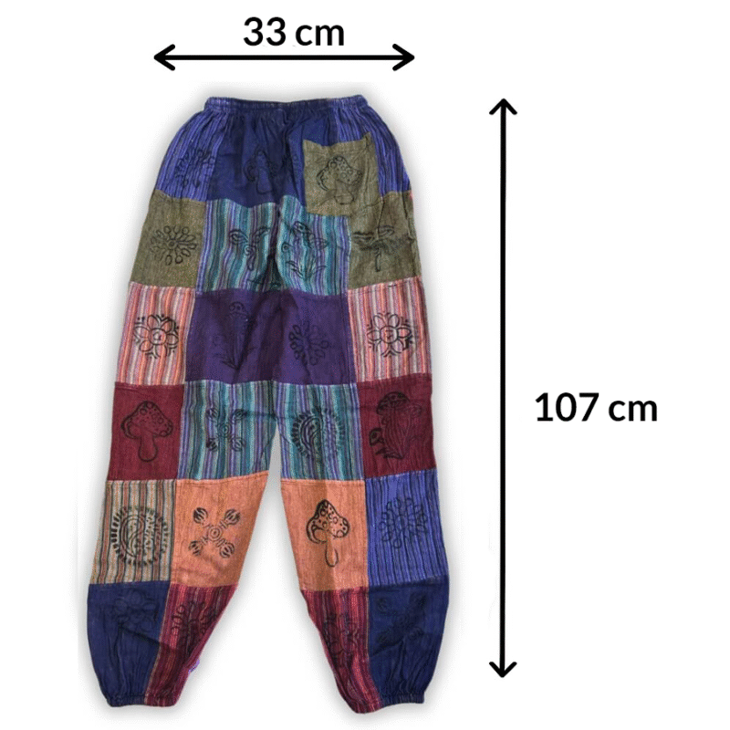 Spodnie z gumką - bawełniane Nomad Sari Fiolet L XL