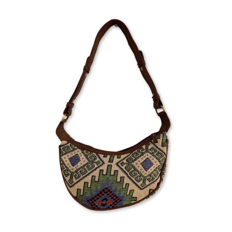 Żakardowa torebka na ramię - Styl Aztec