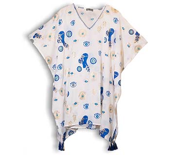 Narzutka Nomad Sari - Niebieskie wzorki