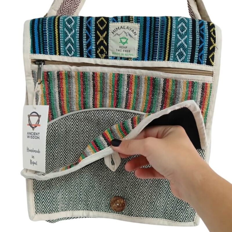 Torba z konopi - Torba listonoszka