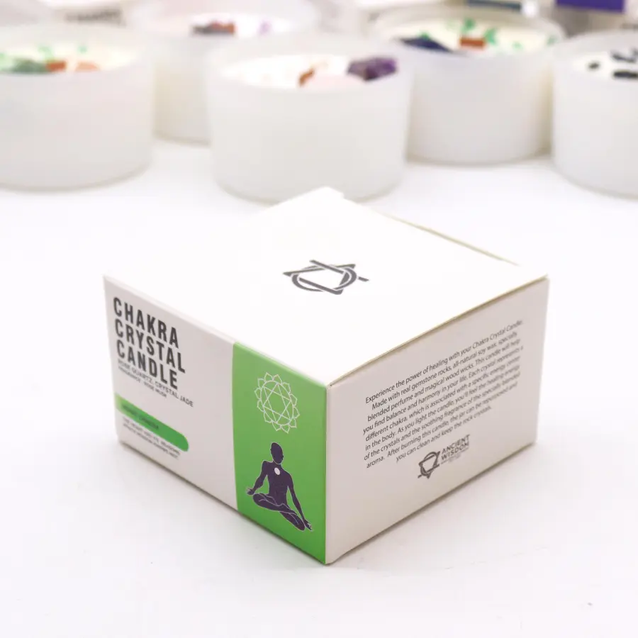 Świeczka sojowa z kamieniami Czakra serca